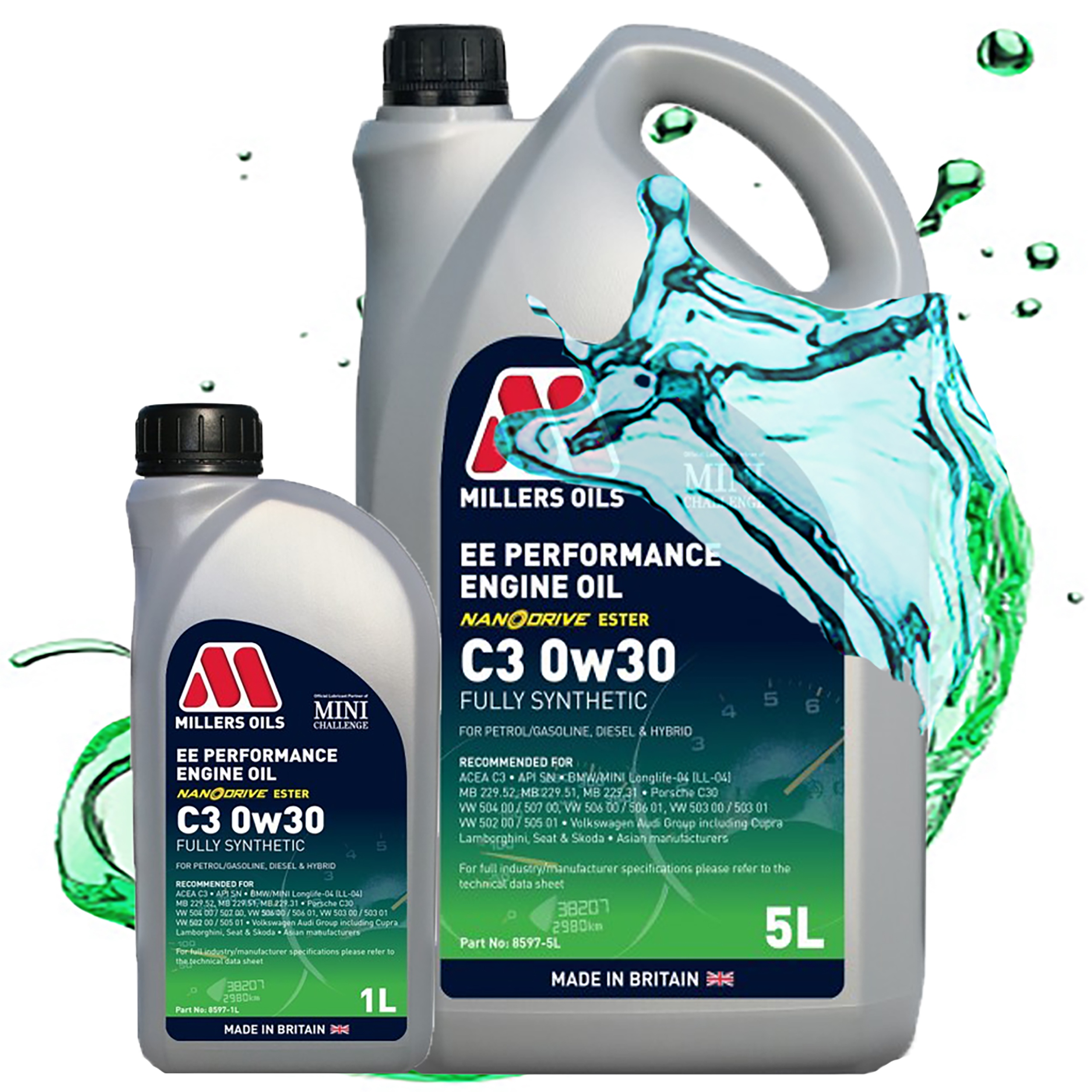 Syntetický Motorový Olej Millers Ee Performance C3 0W30 Estery Nano 6L
