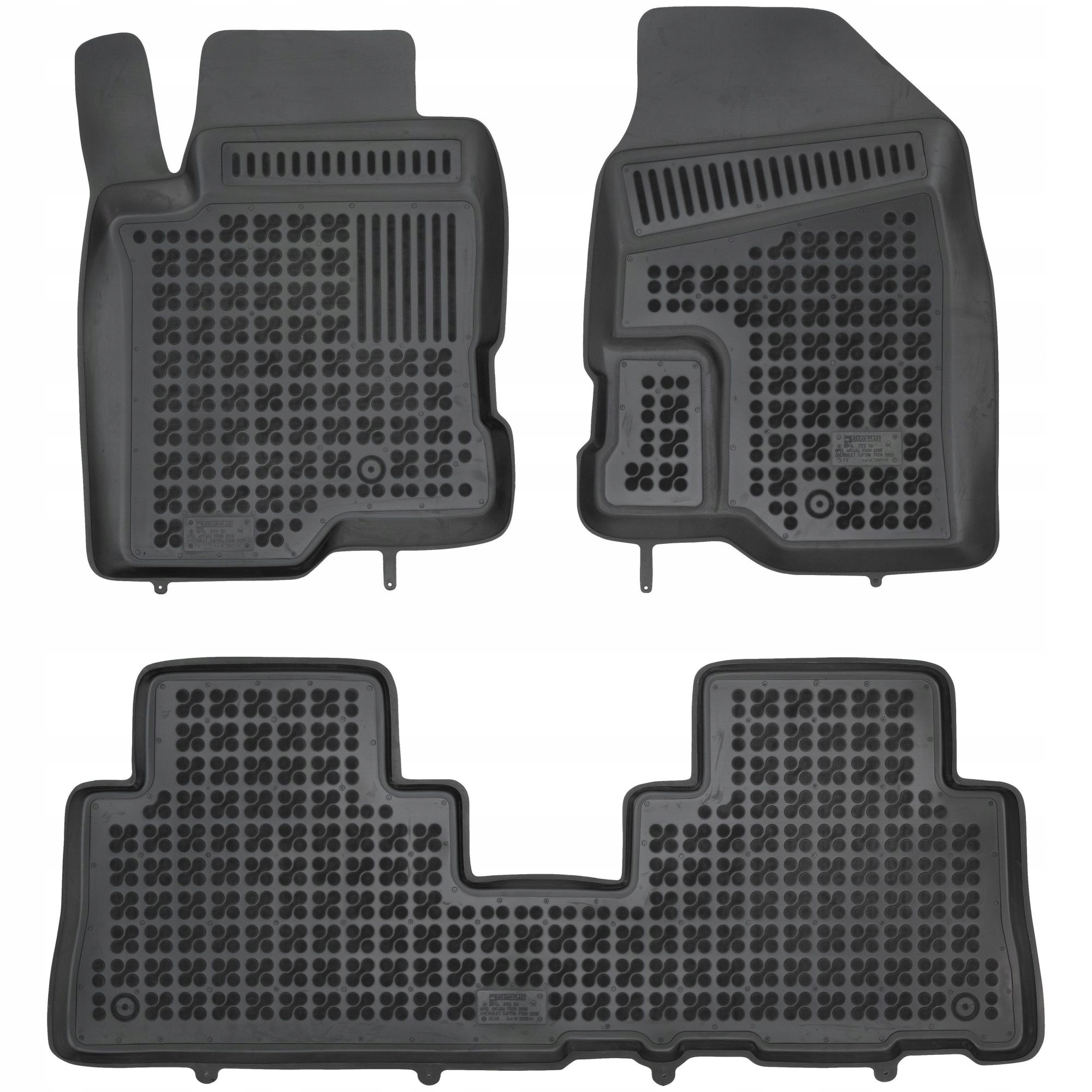 Dywaniki gumowe korytka samochodowe Chevrolet Captiva 2006-2015