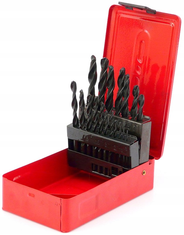 

Wiertła Do Metalu Tytan Komplet 1-10mm 19 szt/kpl