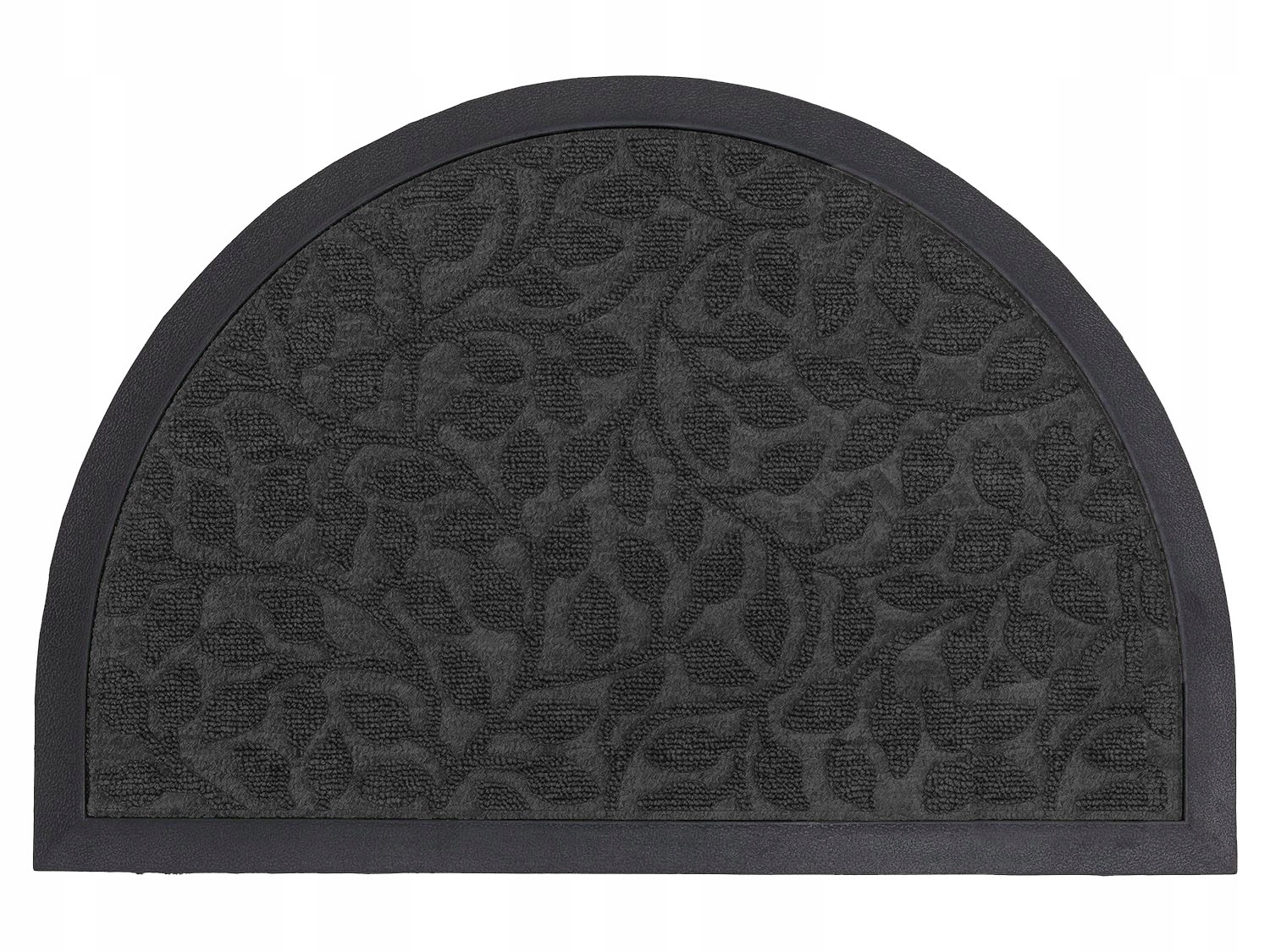 

Wycieraczka mata półokrągła Liść 40x60 Czarna