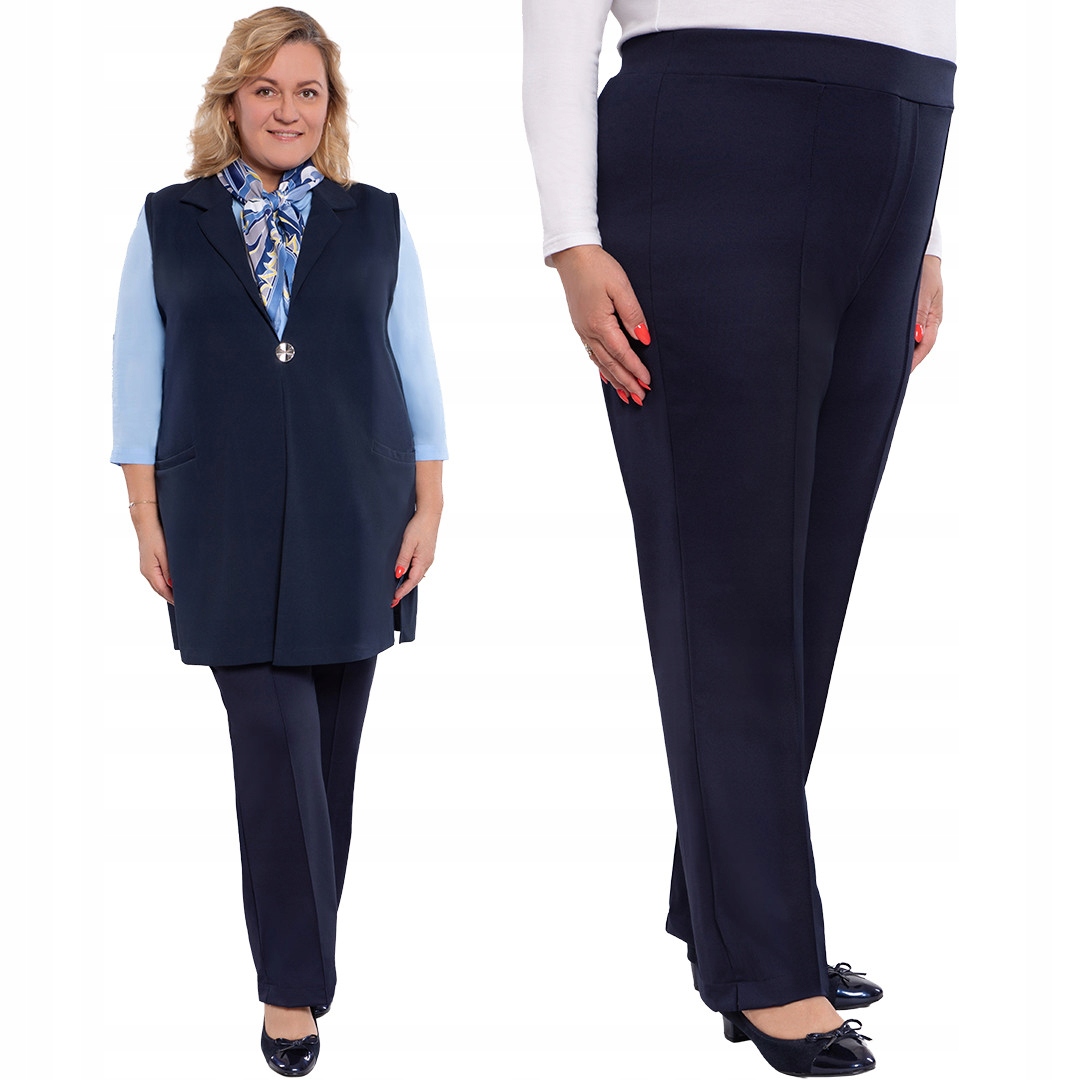 Jednoduché tmavě modré hladké kalhoty 62