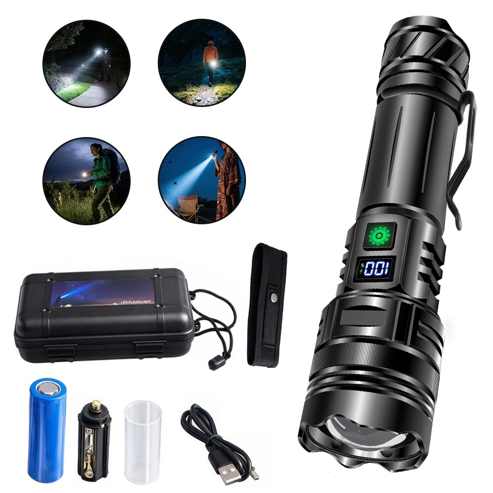 Latarka Led akumulatorowa 5000 mAh Usb-c zoom powerbank
