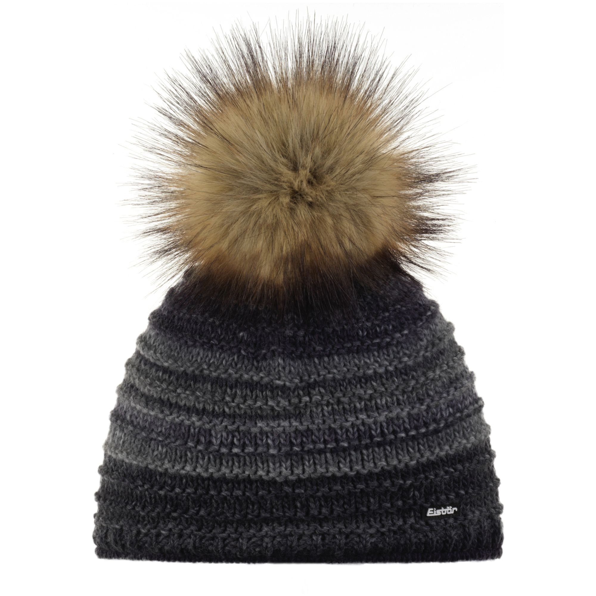 Dámská čepice Eisbar Mikata Lux Mu Merino Bambule černá šedá