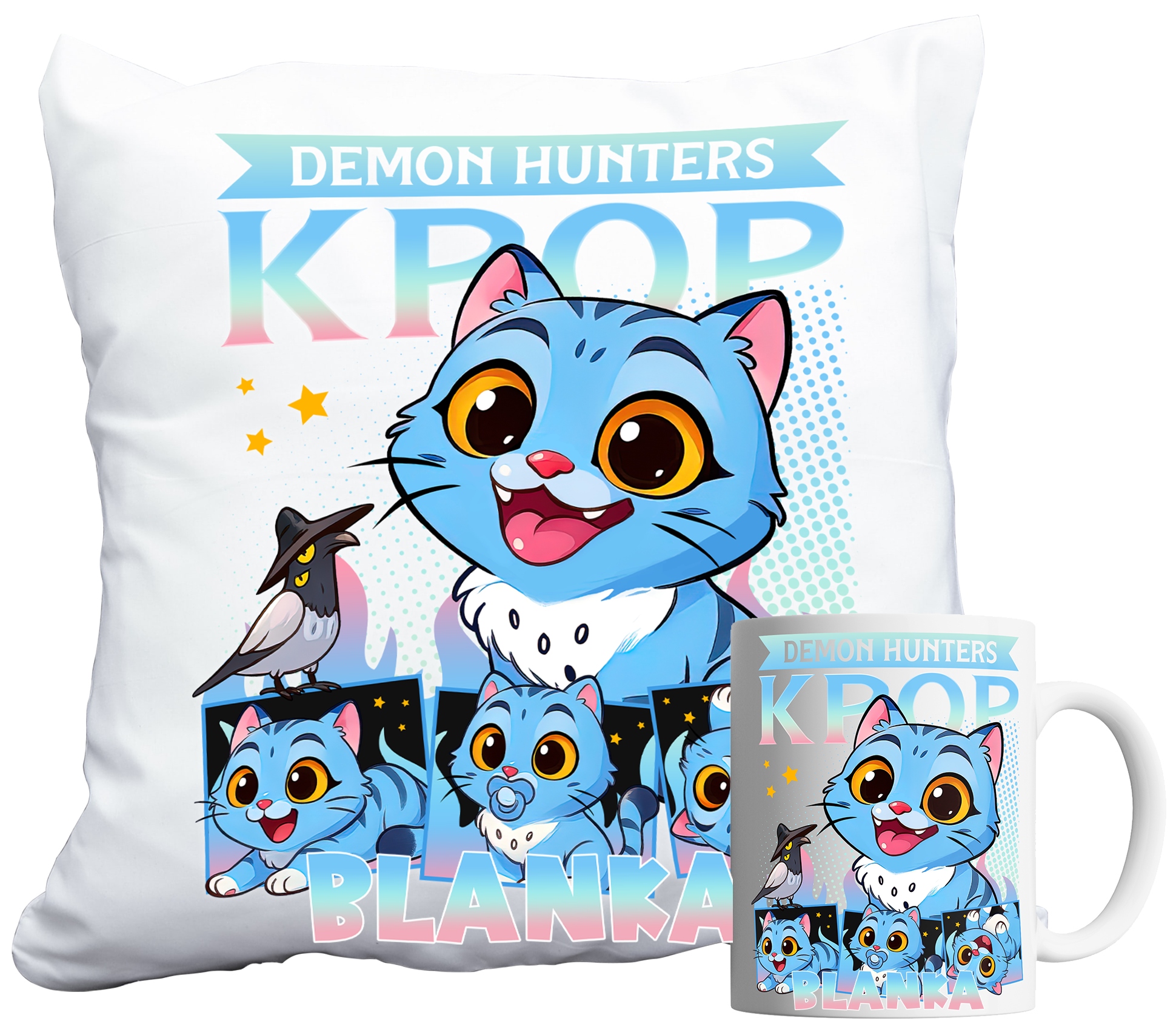 Sada Hrnek A Polštář Derpy Huntrix Kpop Demon Hunters Jméno