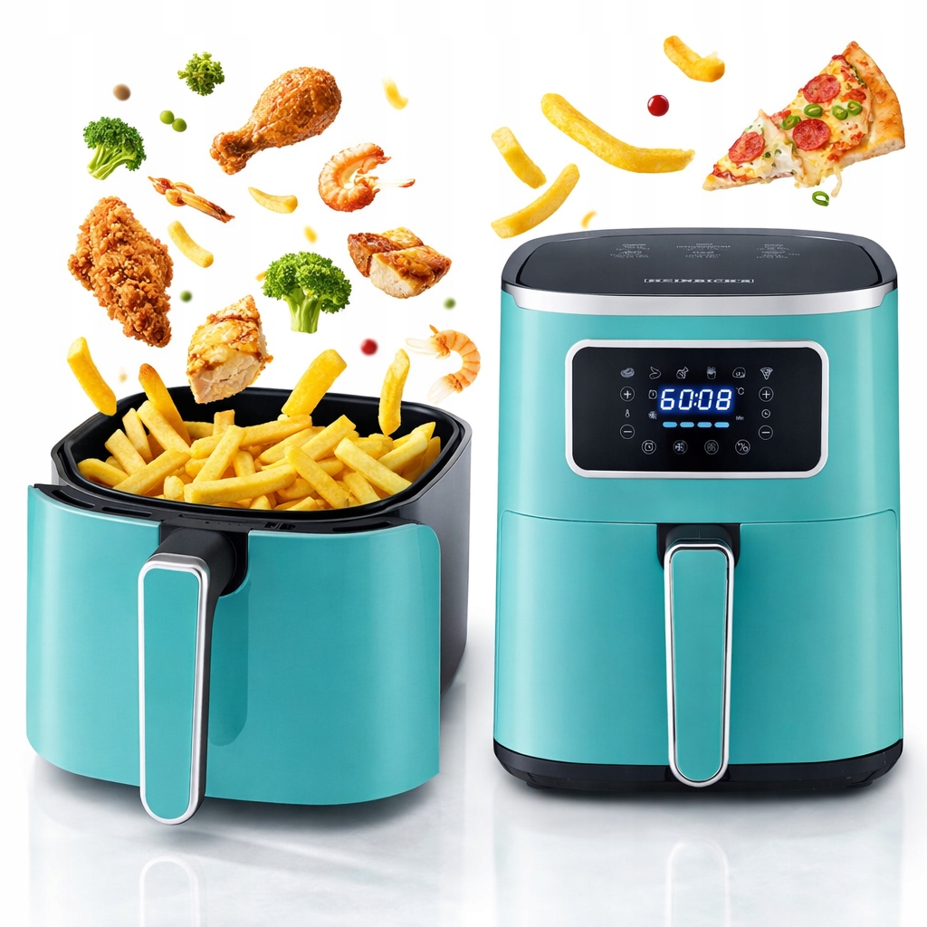 Fritéza Bez Tuku Air Fryer Horkovzdušná Fritéza 5l 1450W Heinrich's 8216