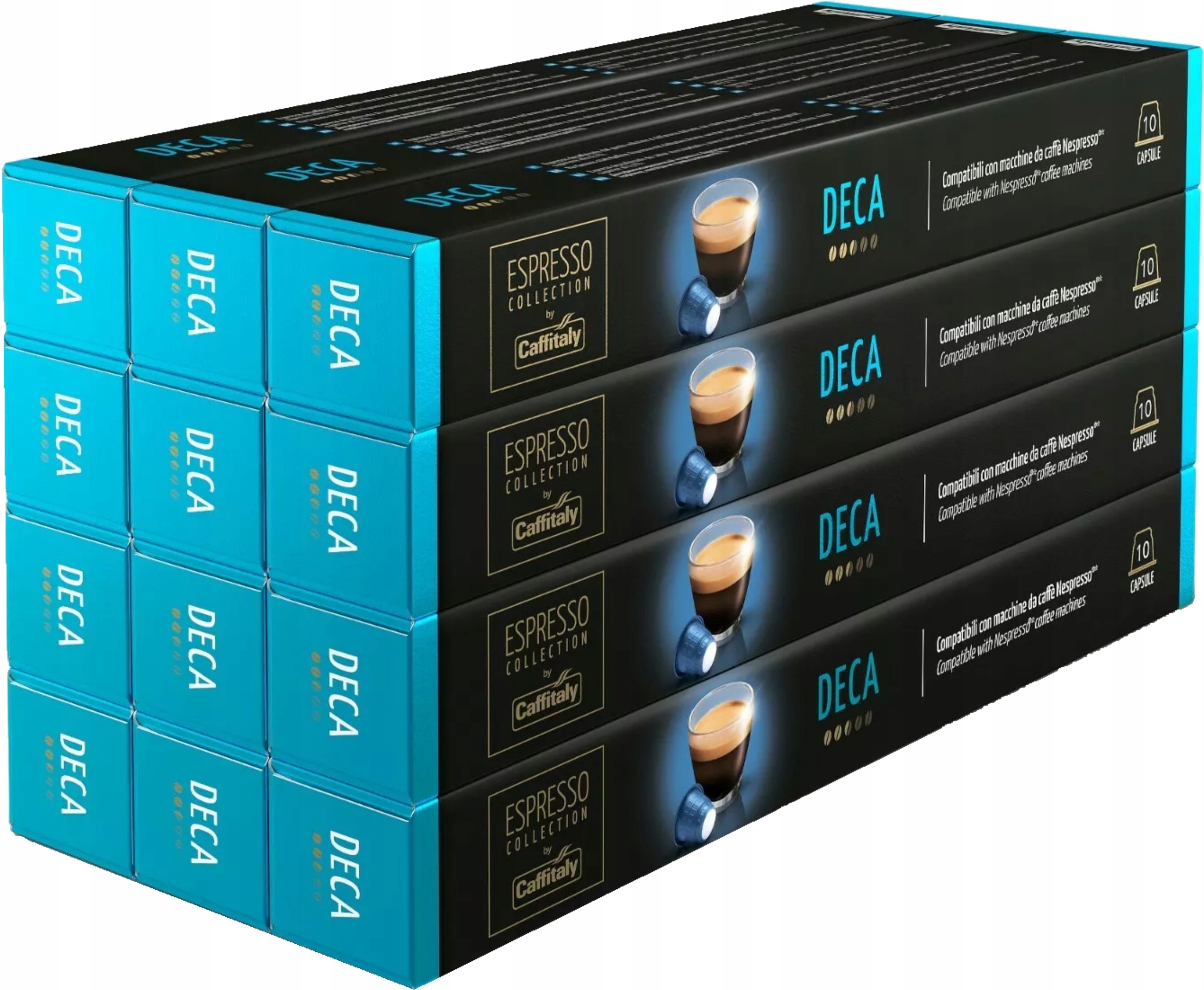 Levně Kapsle pro Nespresso Caffitaly Deca 12 x 10 kusů Bez kofeinu