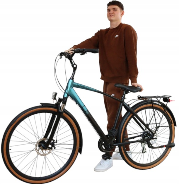 Lekki Aluminiowy Rower Trekingowy Męski Dla Wysokich Osób 182-199 CM