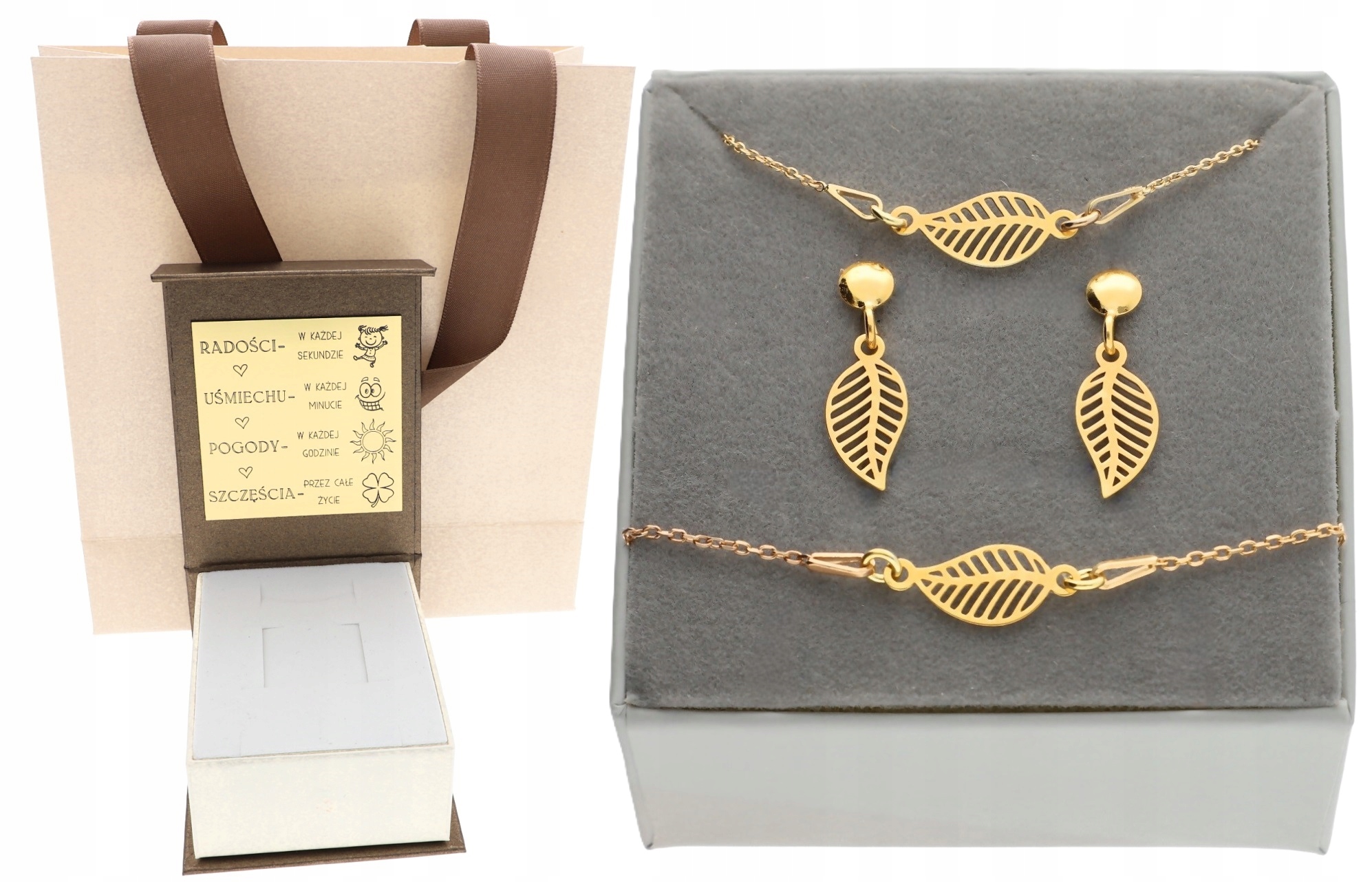 Komplet stříbro 925 Celebrita list Krabička Gravírování