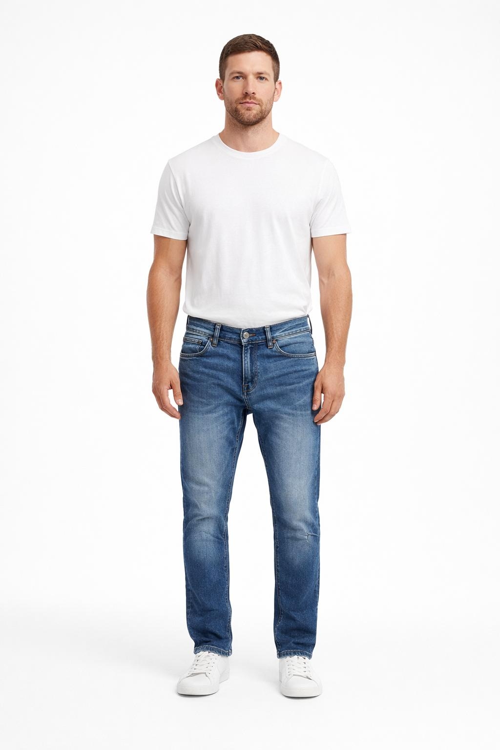 Pepe Jeans Modré Pánské Džíny Jednoduché Oděrky Bavlna 30/32 Awa