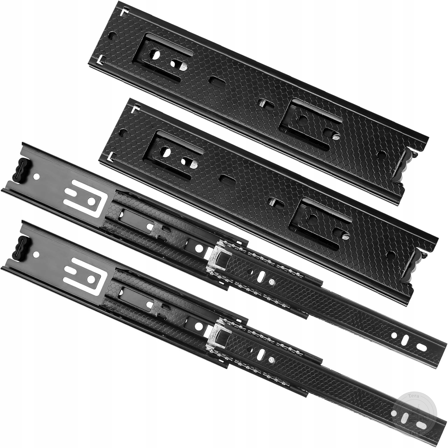 2 PARY PROWADNIC DO SZUFLAD Z MIĘKKIM DOMYKANIEM 200 MM PROWADNIC SZUFLAD