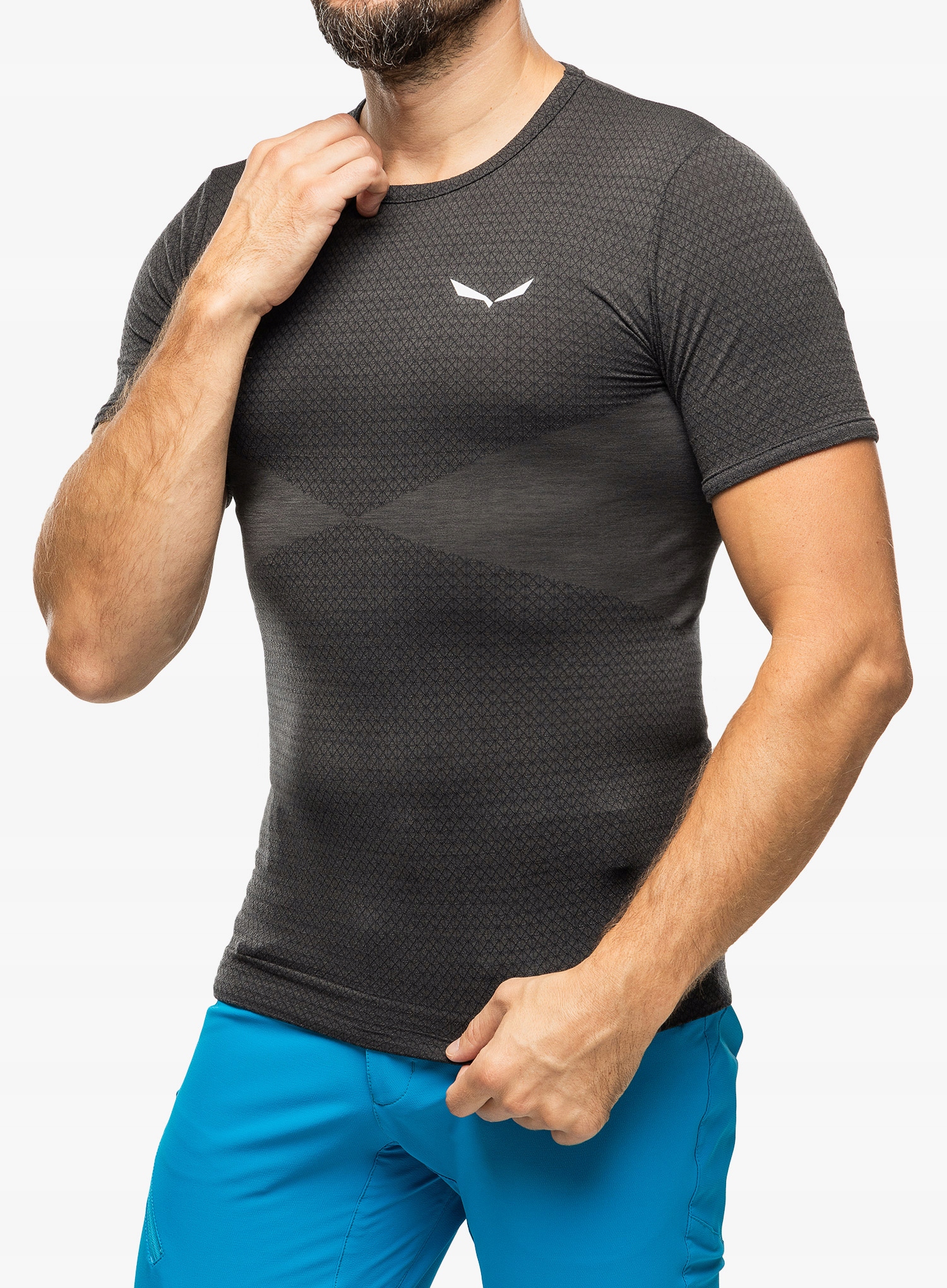 Pánské tričko Salewa Zebru Medium Warm Amr T-Shirt onyx S