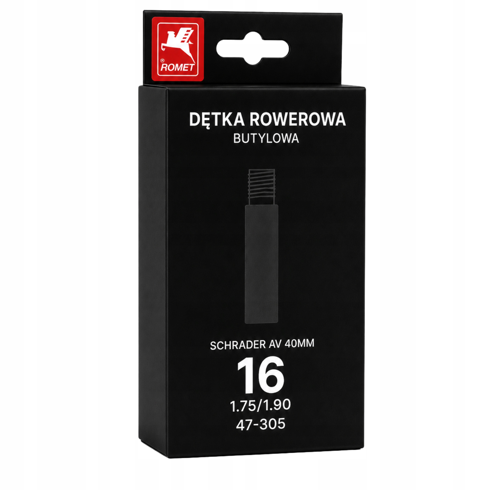 Dętka Rowerowa Romet 16 X 1,75 1,90 AV40MM 47-305 Zaworek Samochodowy