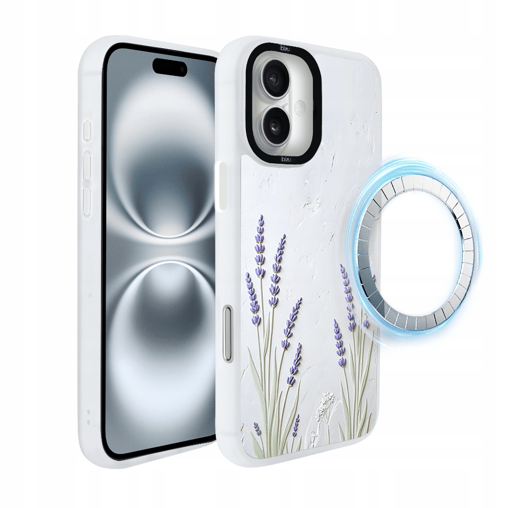 Pouzdro pro iPhone 16 Plus Ibizu DropGuard Matt s MagSafe, provensálská levandule