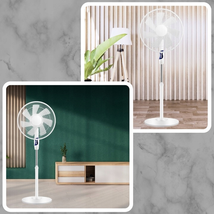 WENTYLATOR STOJĄCY WIATRAK PODŁOGOWY CICHY MOCNY 7 ŁOPATEK 3 TRYBY BIAŁY Załączone wyposażenie brak