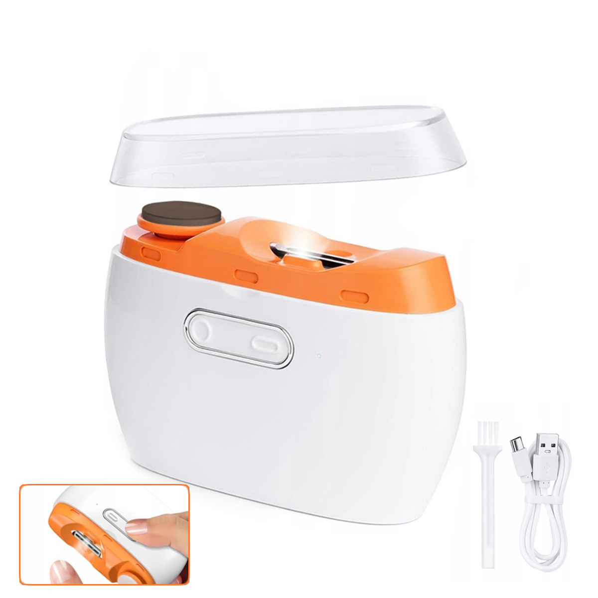 Elektrická Pilníčka Na Nehty 2v1 S Usb Nabíjením A Dvěma Režimy Provozu