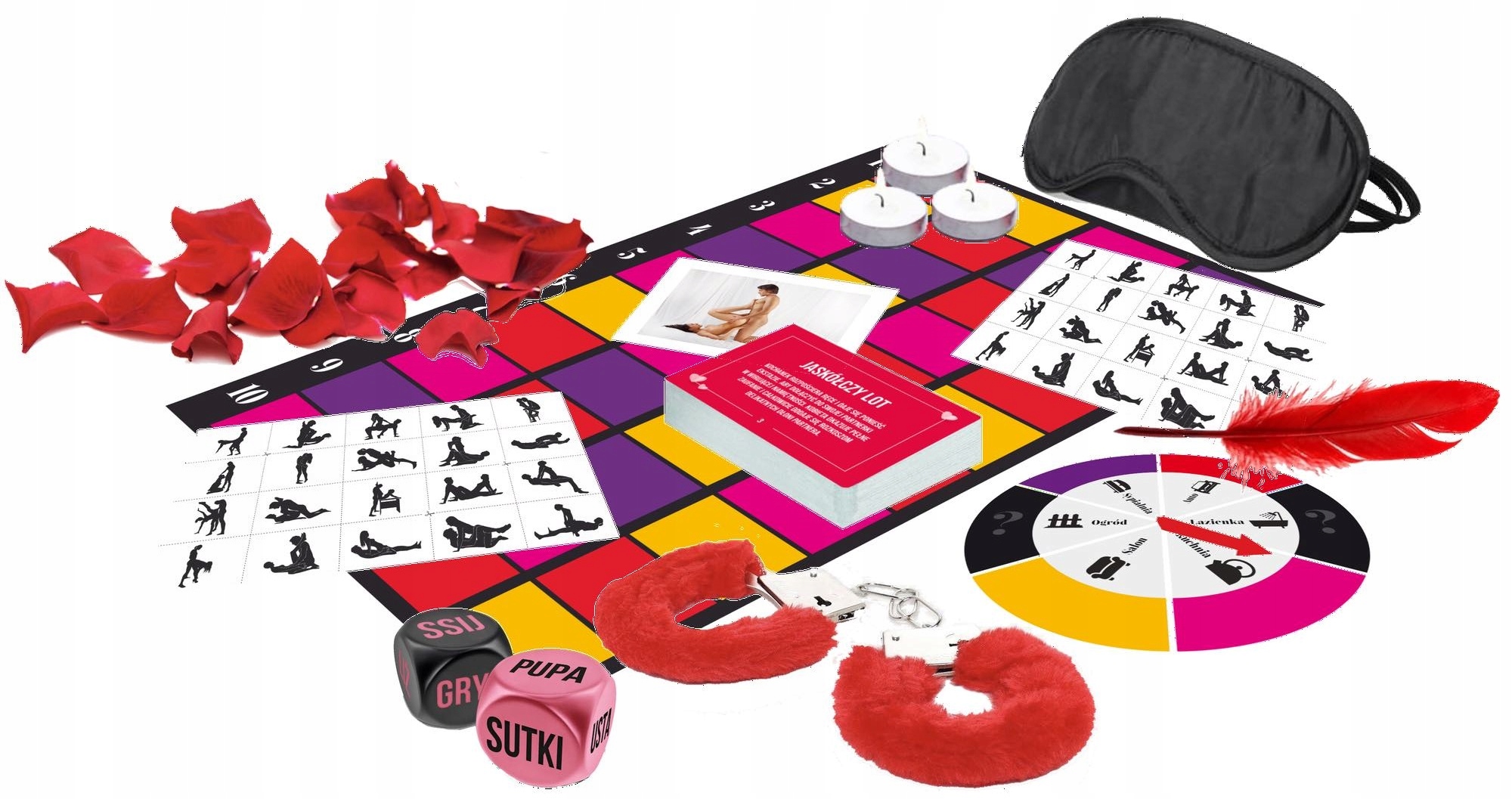 ROMANTYCZNA GRA MIŁOŚCI Z AKCESORIAMI EROTYCZNYMI DLA PAR IDEALNY PREZENT Typ Podstawa