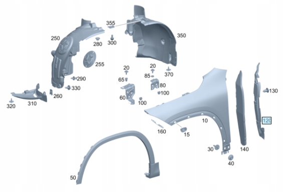 WYGLUSZENIE BLOTNIKA GLA II H247 A2478851600 Car type Passenger cars