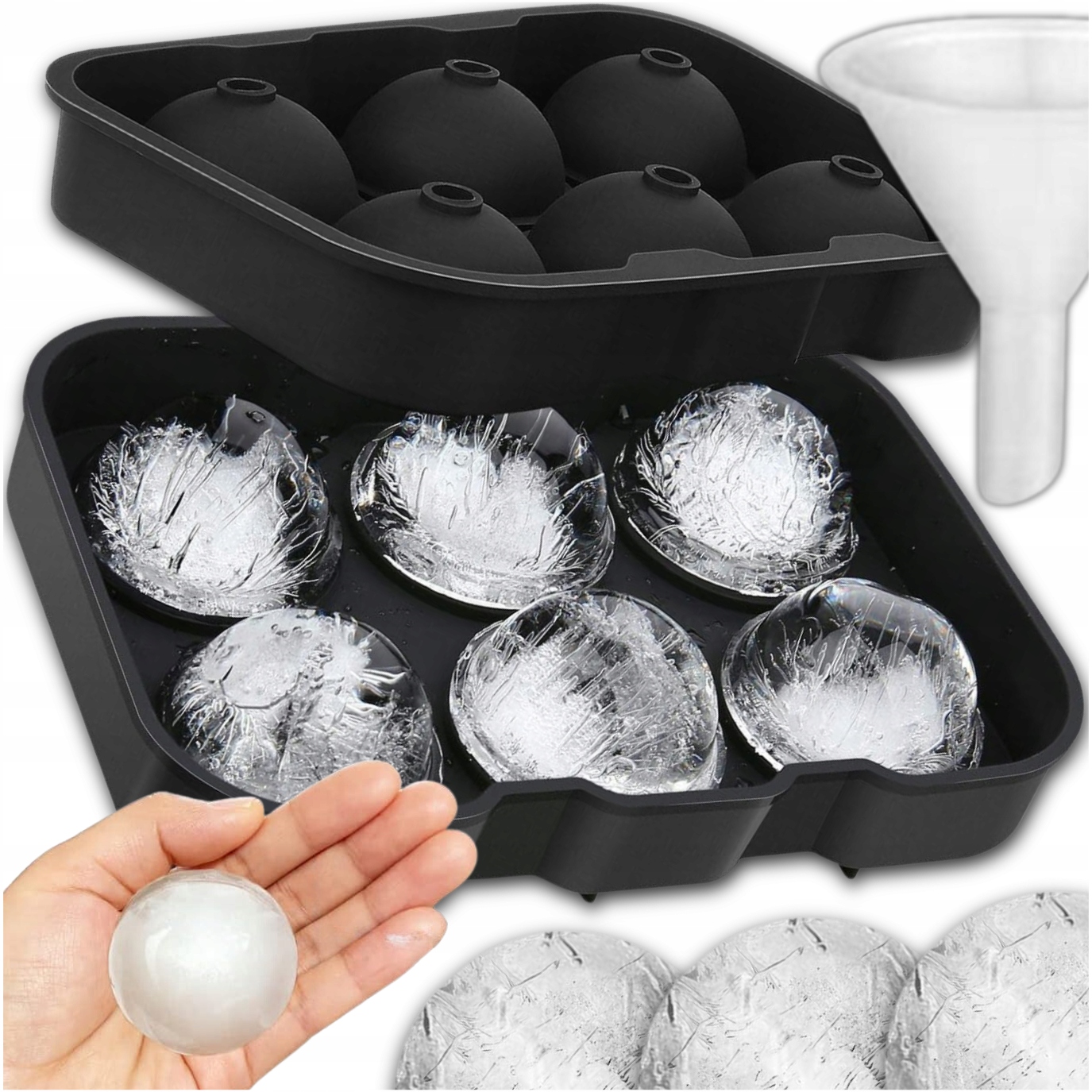 FORMA SILIKONOWA DO LODU KOSTEK FOREMKA FOREMKI NA KOSTKI KULE DUŻE XXL