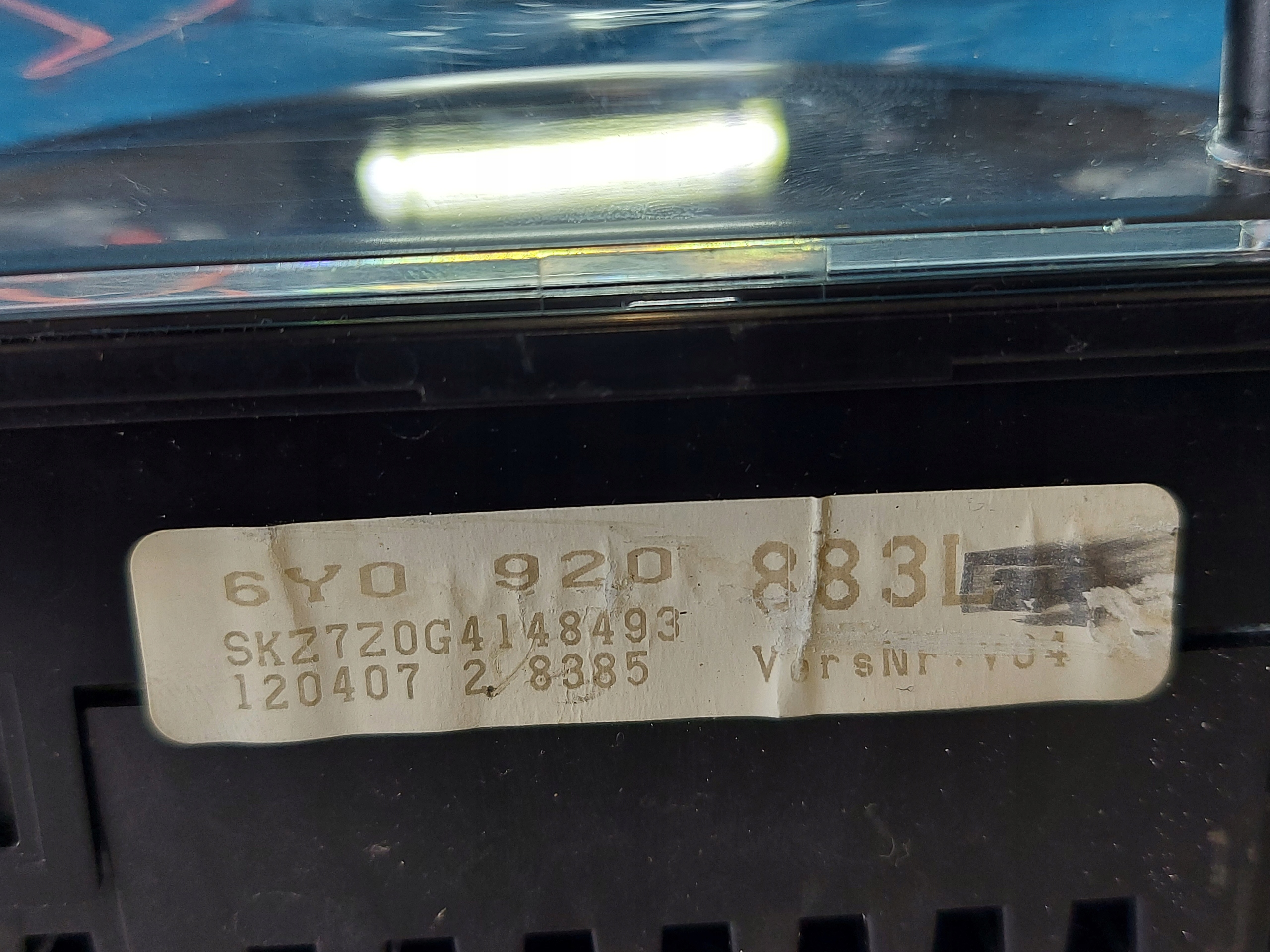 dials clock SKODA FABIA 6Y 1.4 B 6Y0920883L