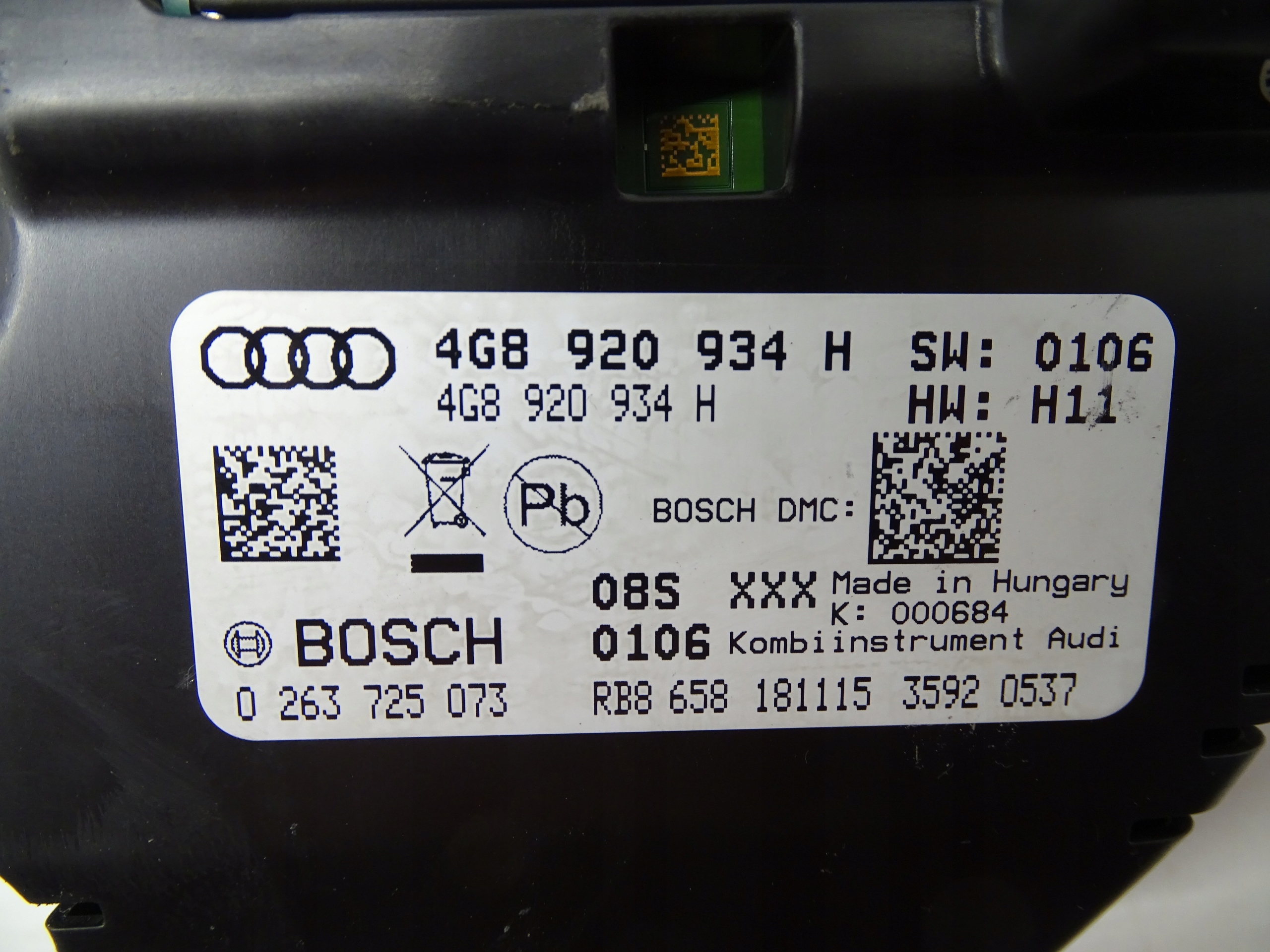 dials dials AUDI A6 C7 LIFT A7 4G8920934H
