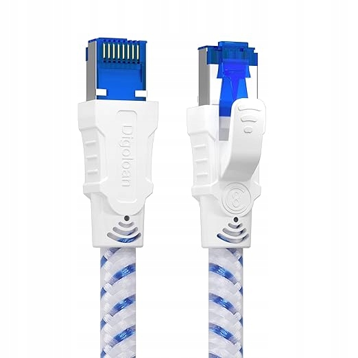 Kabel Ethernet 15 M Kabel Sieciowy Cat 8 Szybki Gigabitowy 40 Gb/s 2000 Mhz