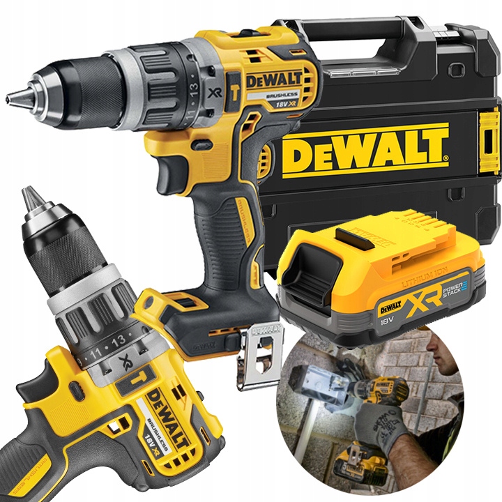 Dewalt Dewalt Wiertarko-wkrętarka Udarowa 18V 70/27Nm 1x1,7Ah Powerstack