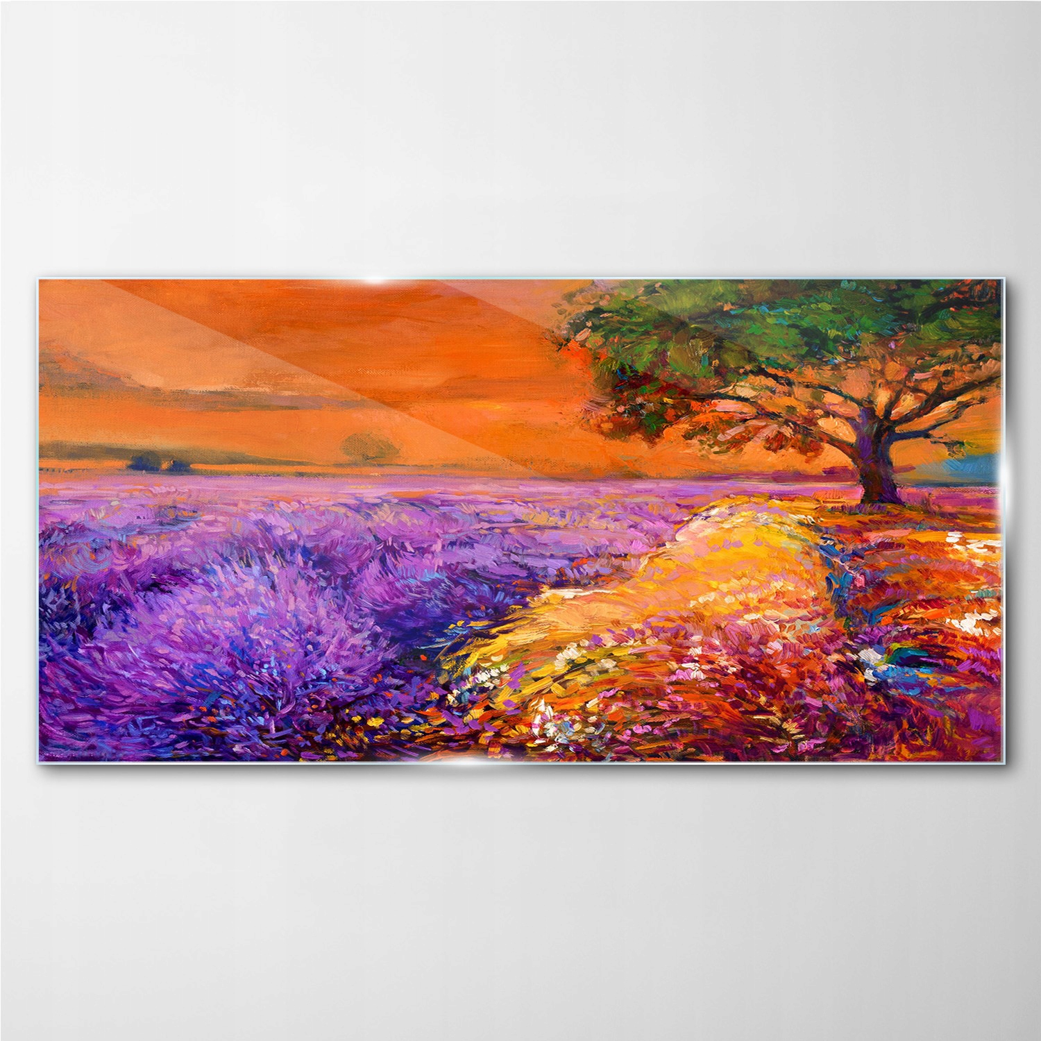 

Foto-obraz szklany Kwiaty drzewo niebo 140x70 cm