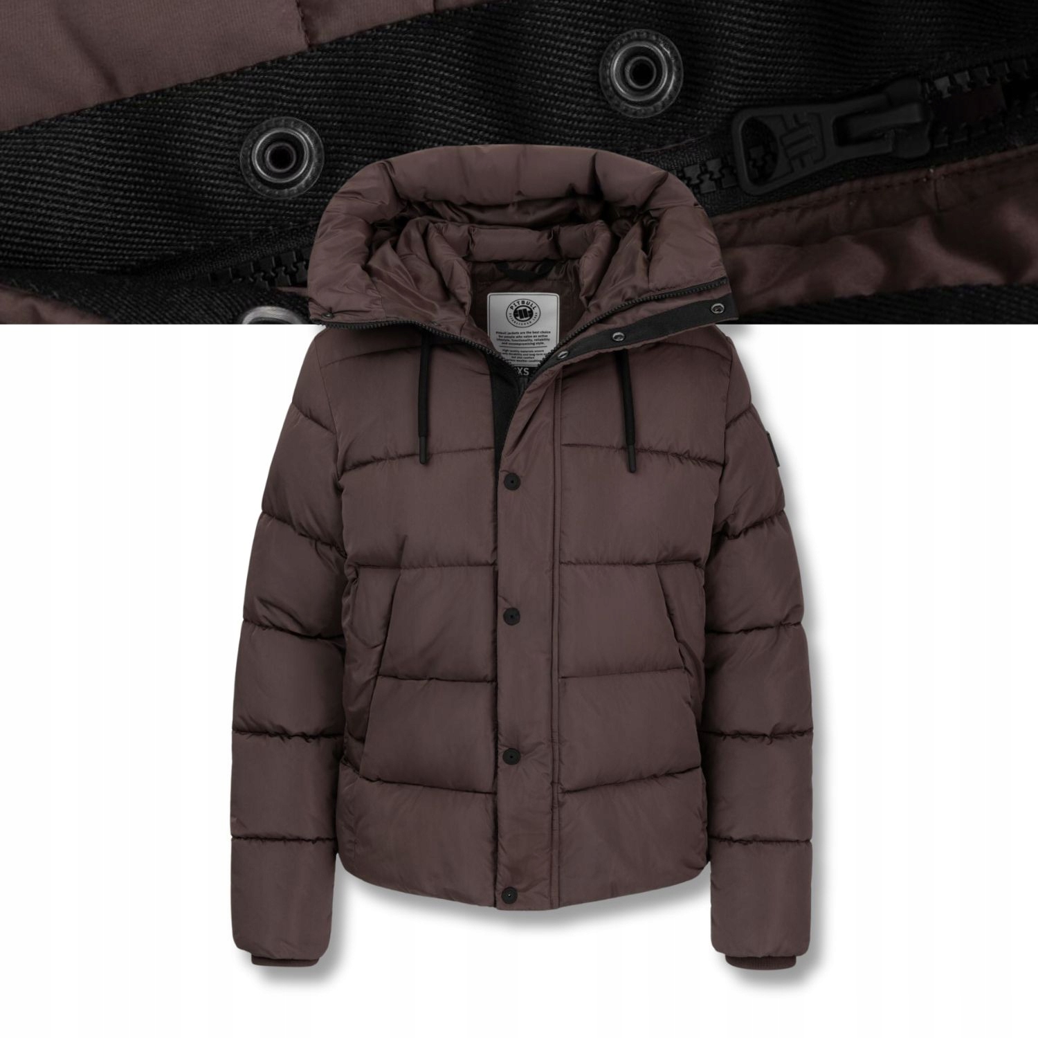 Dámská Zimní bunda prošívaná s kapucí Pitbull Amalia vysoký stojáček L