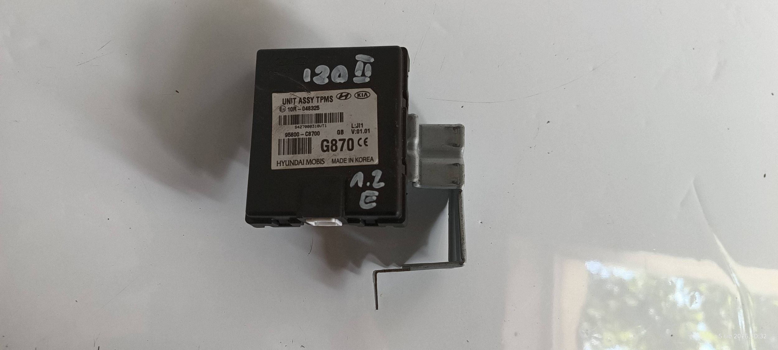 modulo pressione pneumatici, gomme 95800-C8700 HYUNDAI I20 II 2014
