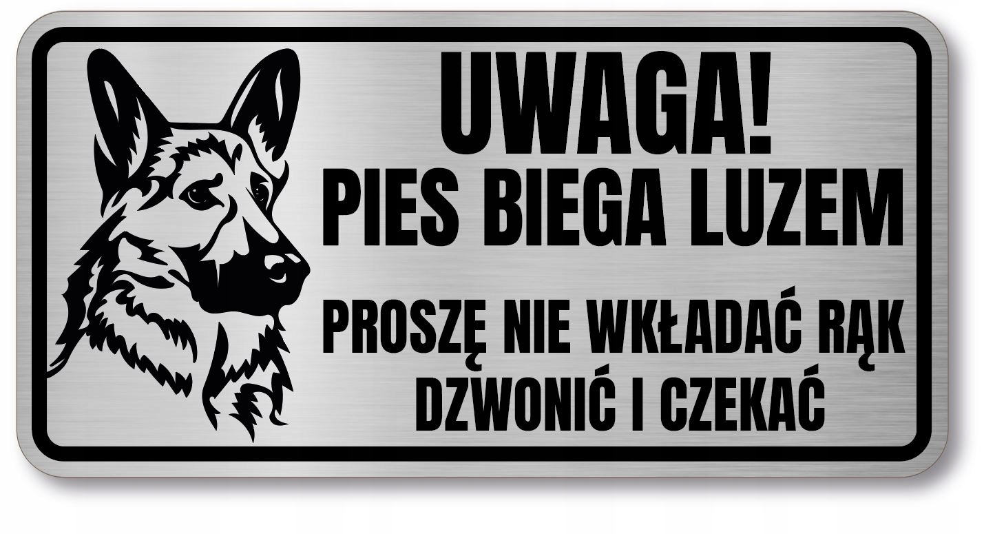 

Tabliczka Uwaga pies Owczarek Niemiecki
