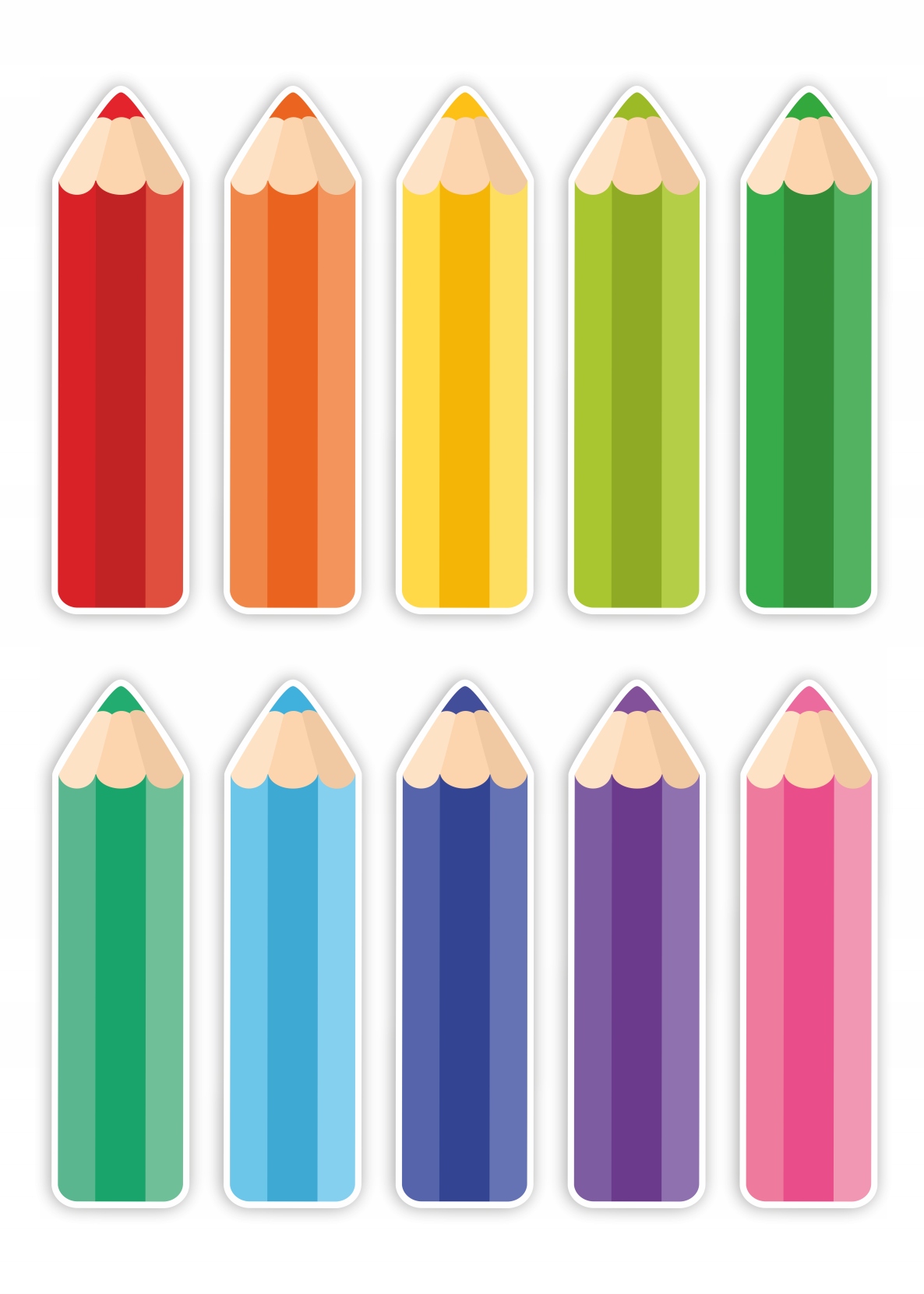 

Dekoracja Przedszkolna Szkolna Duże Kredki x10