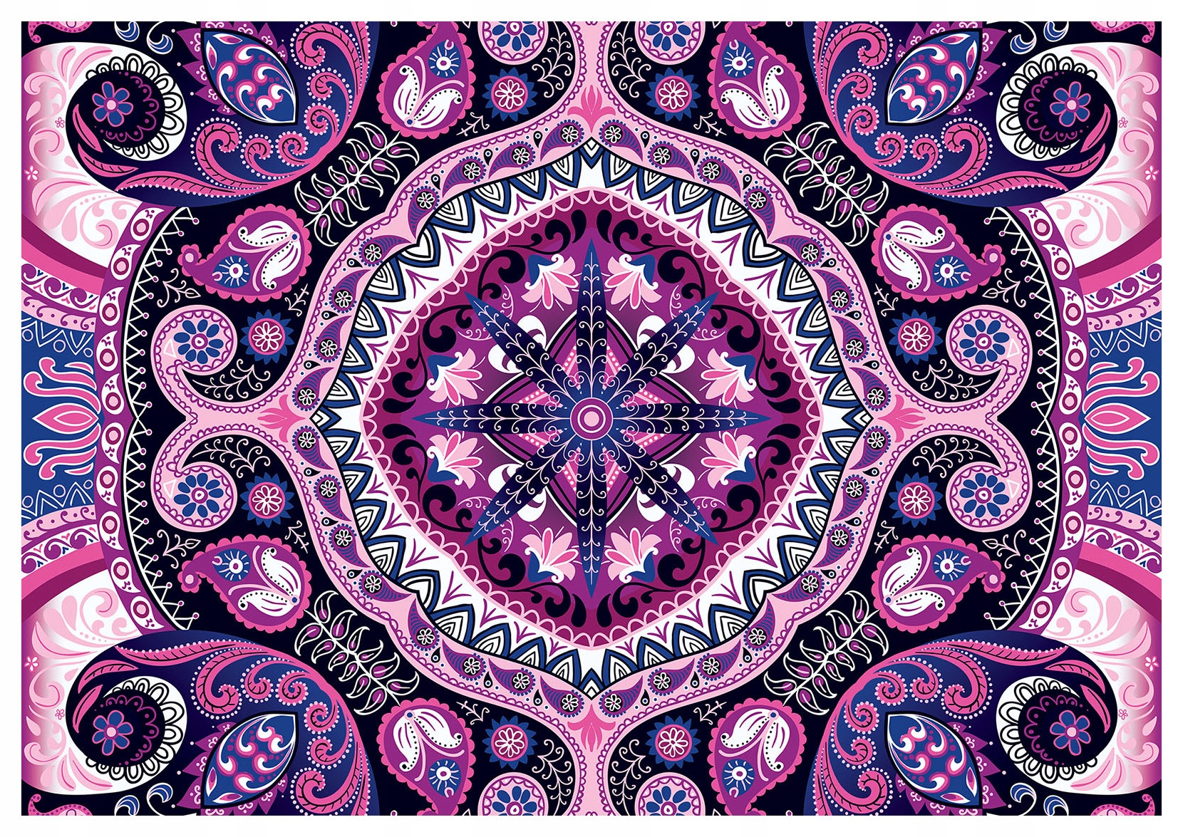 Fototapeta Boho Kvety Paisley Vinylová abstrakcia 254x184 lepidlo