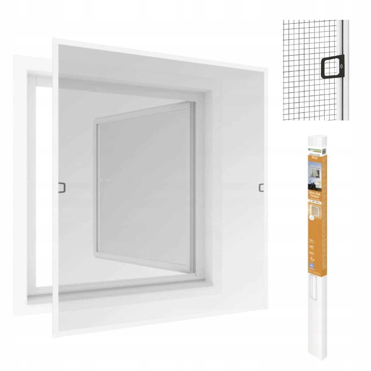 Moskitiera do okna Windhager 120x150 ramkowa aluminiowa włókno szklane