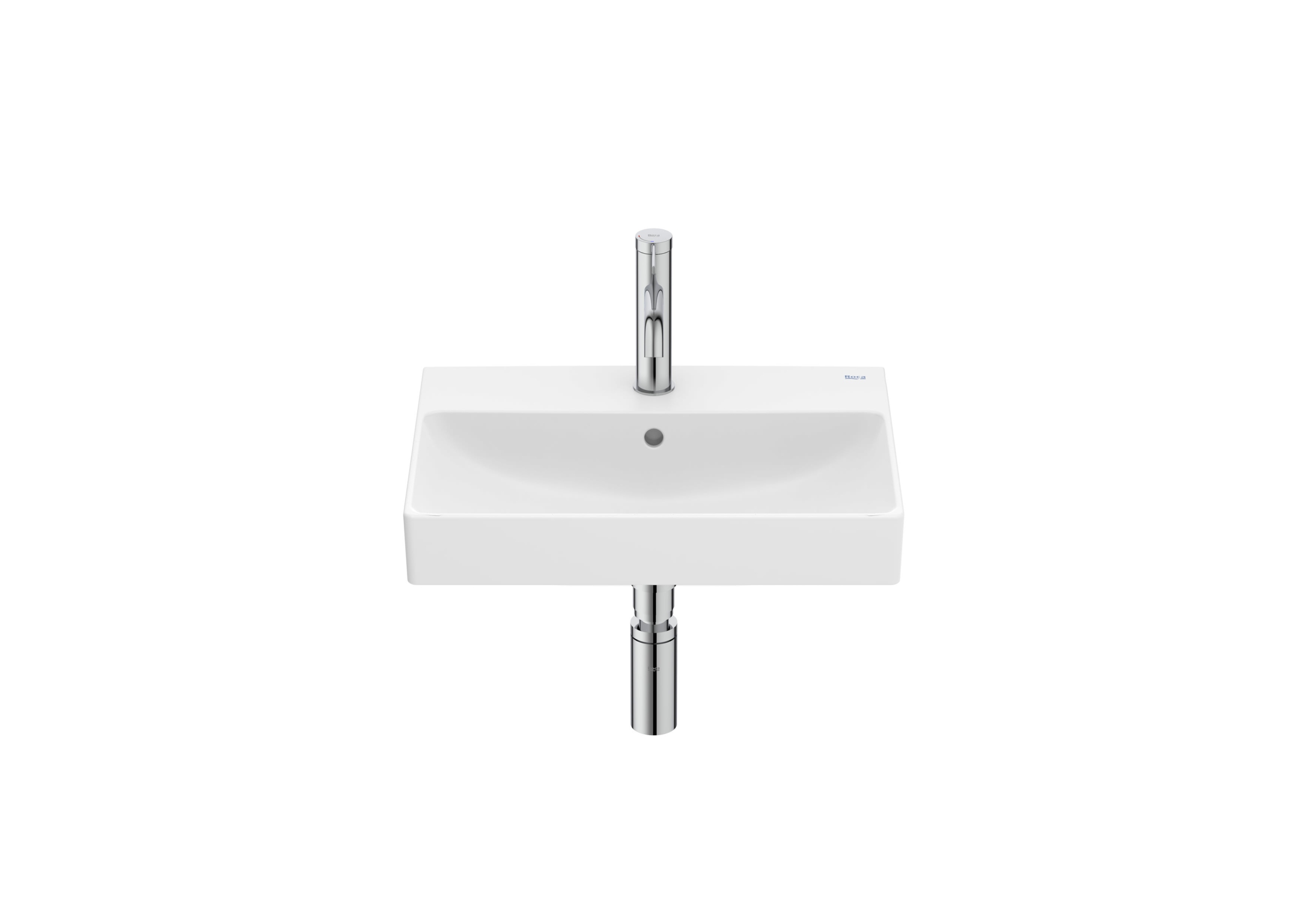 Umywalka Ona Compacto 500x360x150 mm, ścienna, biała z przelewem Roca