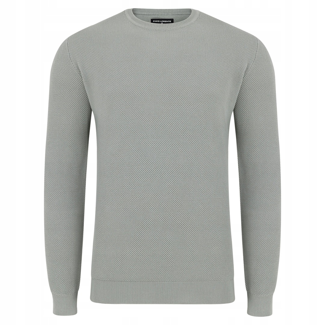 Strukturovaný zelený pánský svetr O-neck Pako Lorente vel XXL