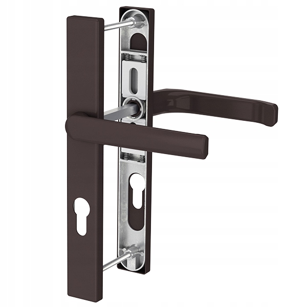 Klika na dveře pod roletu Saturn 36 Ral 8019 hnědá, obdélníkový štítek L92