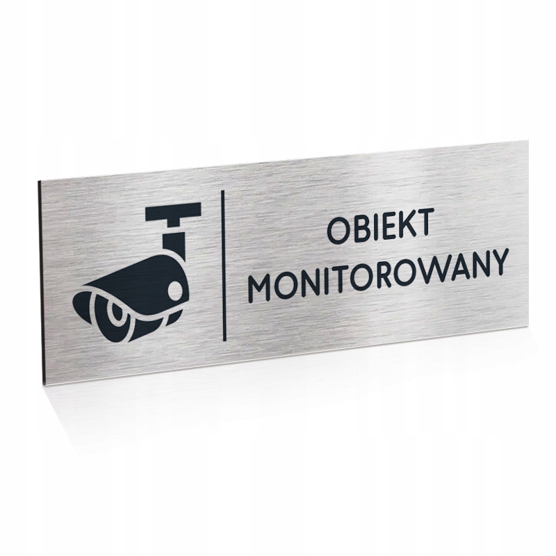 Tabliczka OBIEKT MONITOROWANY 30x10 cm DIBOND