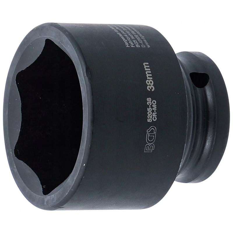 Nasadka udarowa sześciokątna 38 mm, 12,5 mm (1/2"), Bgs 5205-38