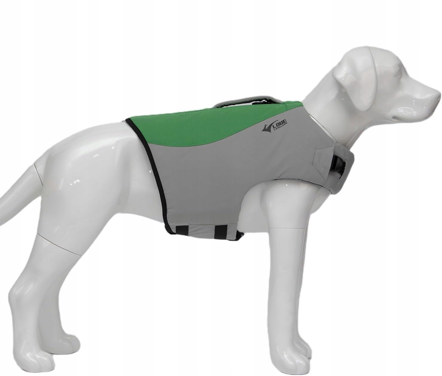 Levně Záchranná vesta pro psa se záchranným úchytem zelená M Lovelonglong