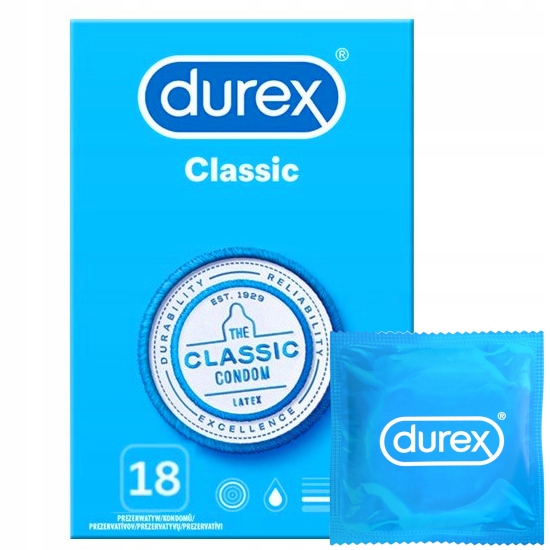 

Prezerwatywy Durex Classic 18 szt. Klasyczne Box