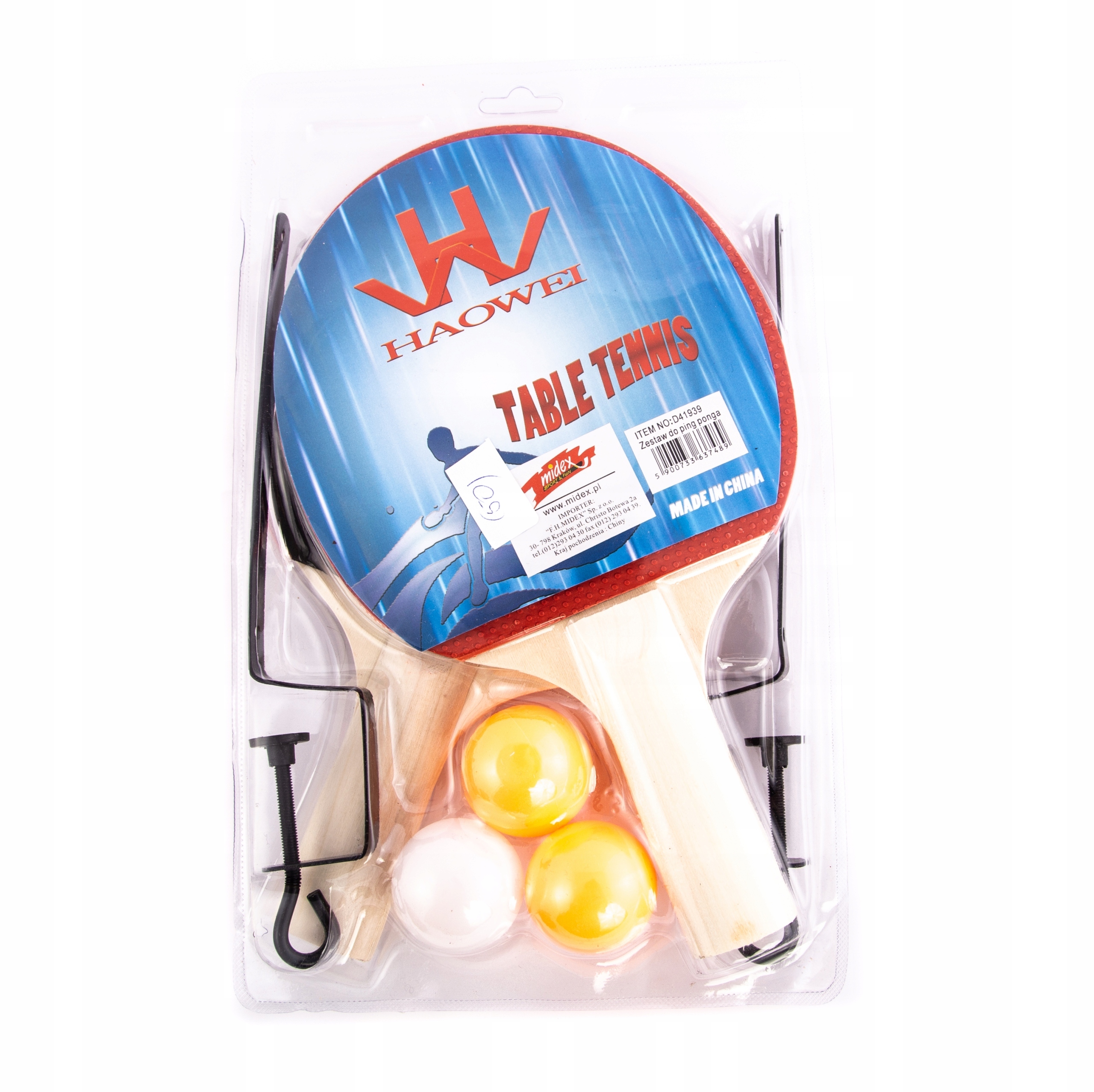 PING PONG TENIS STOŁOWY 2 PALETKI +3 PIŁECZKI + SIATKA ZESTAW