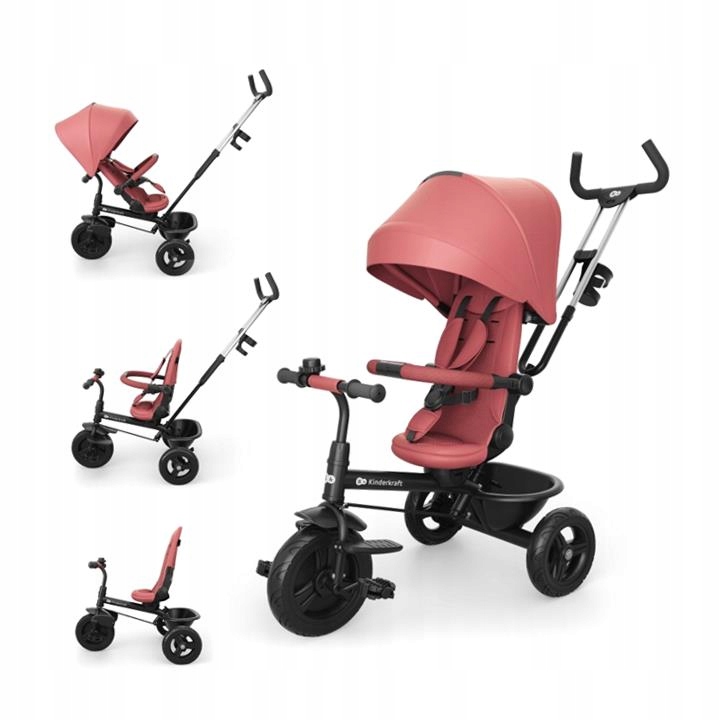 Rowerek Trójkołowy Kinderkraft Aston 2 Plus Dla Dziecka Wielofunkcyjny 1+