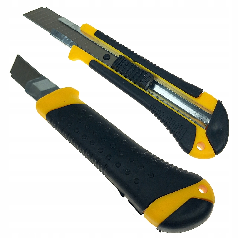 NÓŻ DO TAPET NOŻYK TAPICERSKI ŁAMANE OSTRZE 18MM ANTYPOŚLIZGOWA RĄCZKA