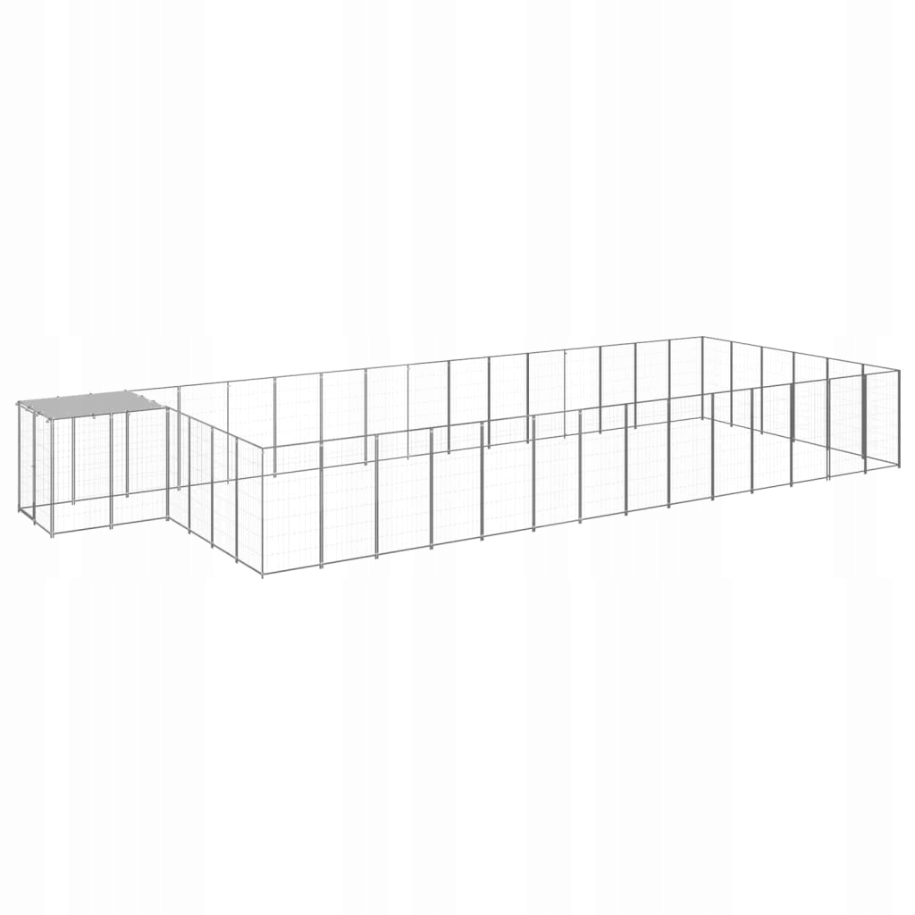 Levně Psí kotec, stříbrný, 26,62 m², ocelový