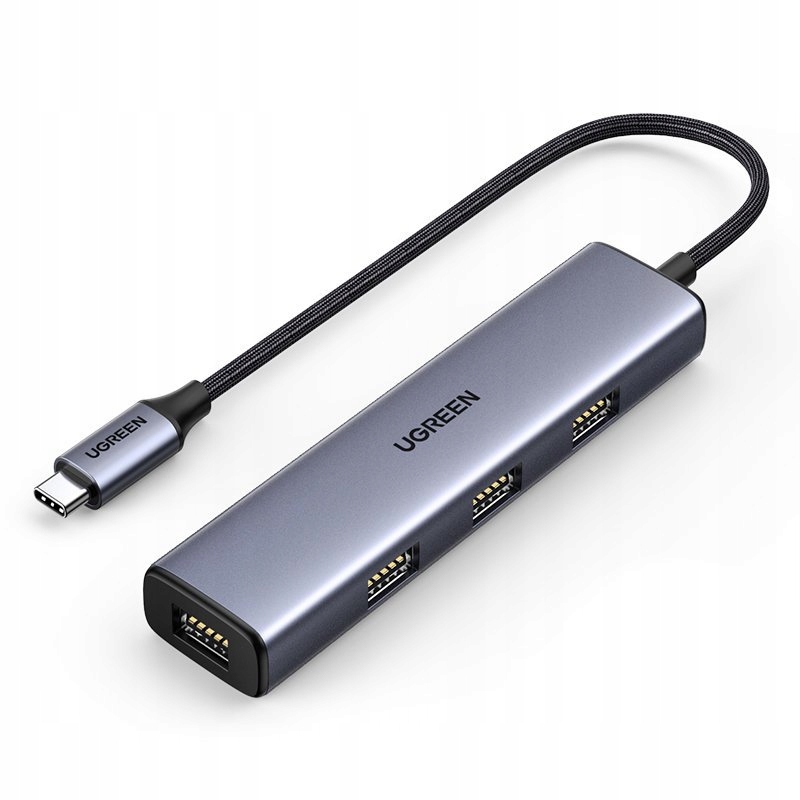 Rozbočovač Usb-c na 4x Usb 3.2, rozbočovač, stříbrný