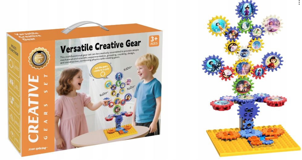 Blocs de denture pour enfants - Coffret Montessori STEM 45 pièces, grand format, marque MiniMind