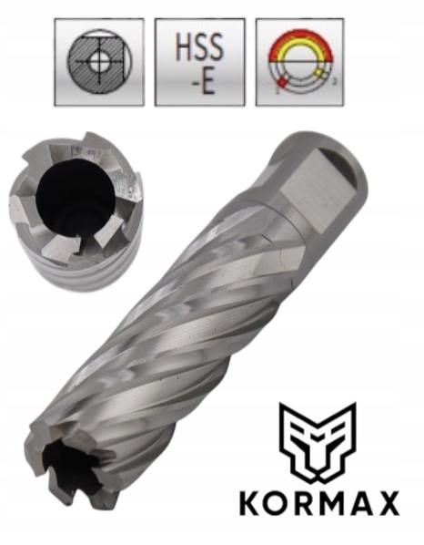 Trepanační fréza 20 mm x 50 mm vrták M2AL 20 x 50 Weldon Kormax