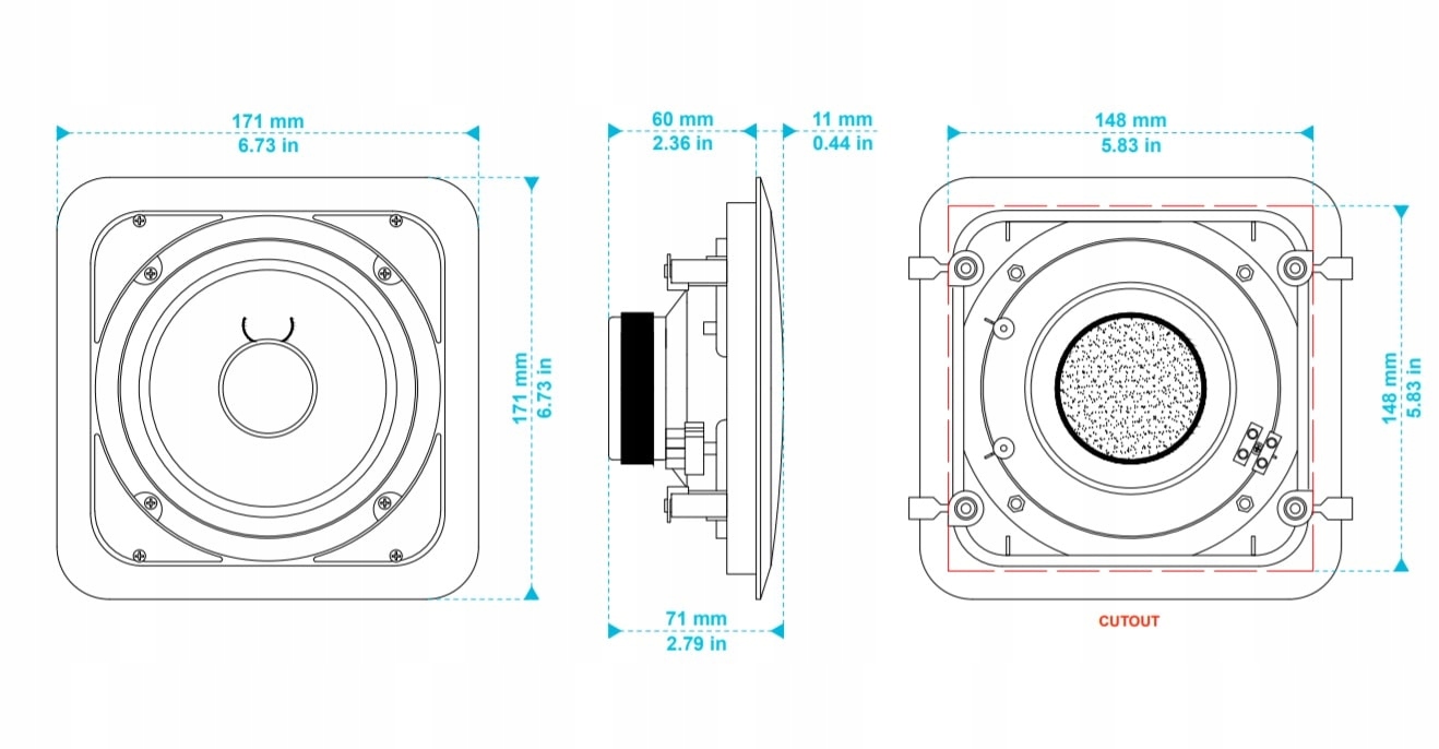Głośnik instalacyjny Apart Audio CMS508 Model CMS508