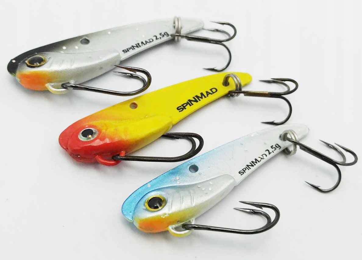 ZESTAW CYKAD SPINMAD UKLJEKA 2,5G 3,3CM -3 KOLORY MIX- PRZYNĘTY SPINNINGOWE Marka Spin-Mad