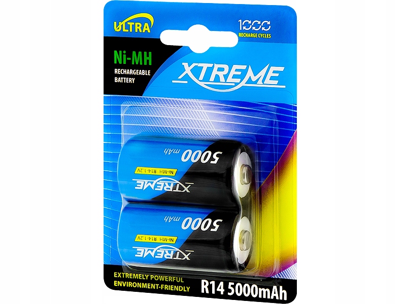 Akumulatorki 2 Szt Ni-MH R14 1.2V 5000mAh Xtreme